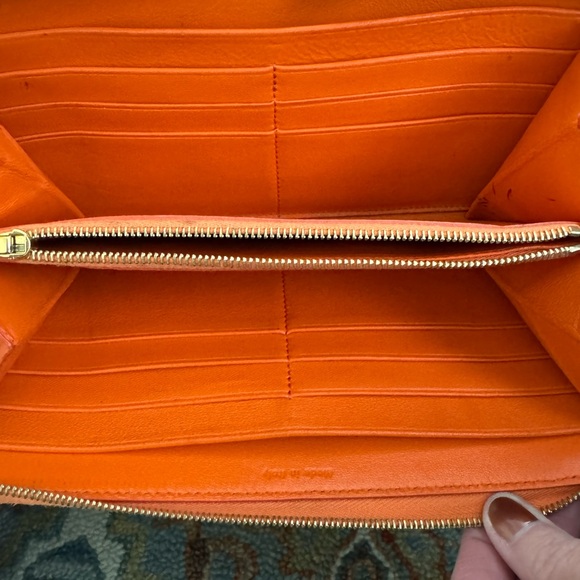 Céline orange Python wallet - Picture 4 of 5